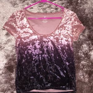 American Eagle Crushed Velvet Ombre Top